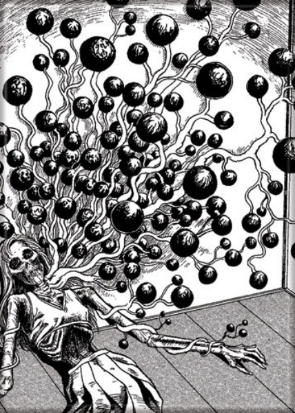 Junji Ito Horror Manga Blood Bubble Bush Art Image Refrigerator Magnet UNUSED