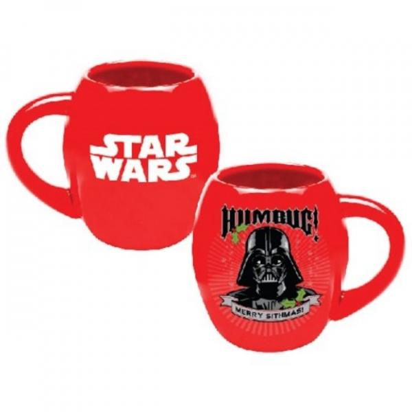 Star Wars Darth Vader Humbug Merry Sithmas! 18 oz Oval Ceramic Holiday Mug, NEW