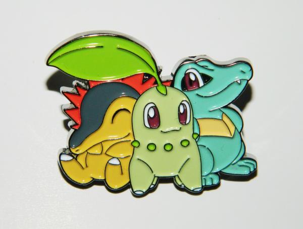 Pok'emon Anime Gen Z Cyndaquil Chikorita Totodile Enamel Metal Pin NEW UNUSED picture