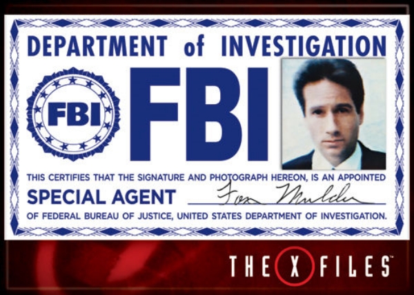 The X-Files TV Series Fox Mulder FBI Badge Photo Refrigerator Magnet NEW UNUSED picture