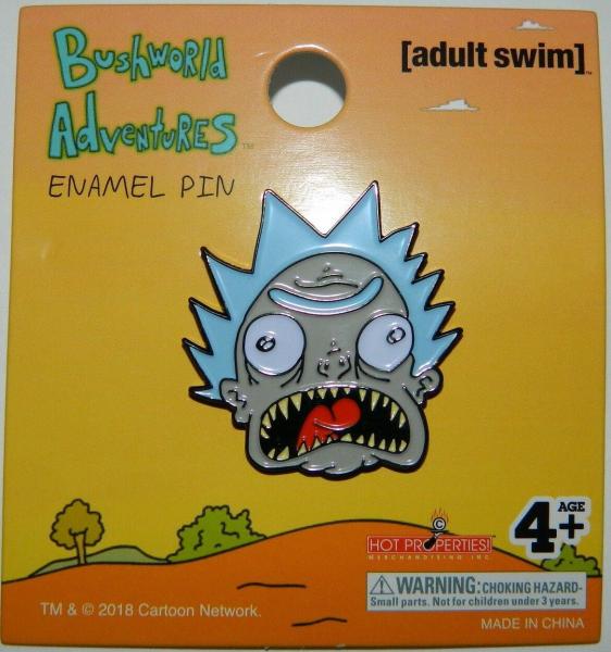 Rick and Morty Bushworld Adventures Bushland Rick Crazy Face Metal Enamel Pin picture