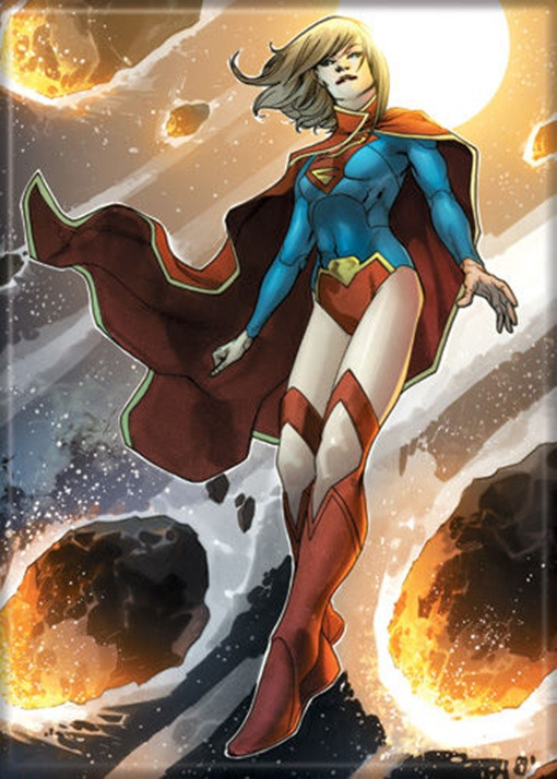 DC Comics Supergirl Flying In Space Comic Art Refrigerator Magnet NEW UNUSED