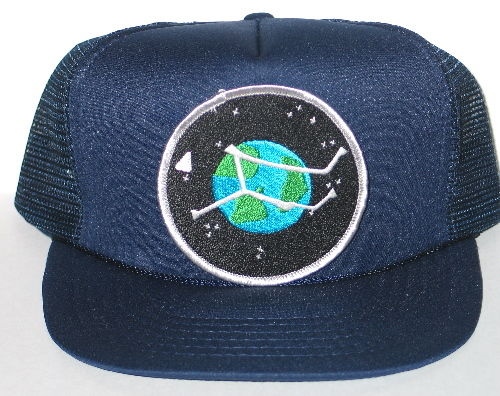 Stargate Atlantis Pegasus Galaxy Project Logo Patch on a Black Baseball Cap Hat