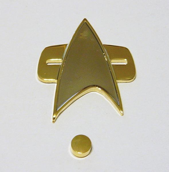 Star Trek: Voyager Ensign Communicator and Rank Pip Cloisonne Pin Set NEW UNUSED picture