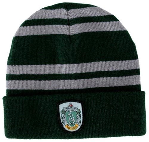 Harry Potter House of Slytherin Beanie Hat with Crest, NEW UNUSED picture