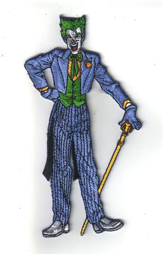 Batman Comic Book Style The Joker Standing Figure Embroidered Patch, NEW UNUSED picture