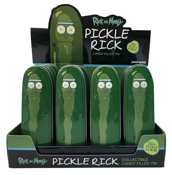 Rick and Morty TV Series Pickle Rick Candy Filled Embossed Metal Tin NEW SEALED picture