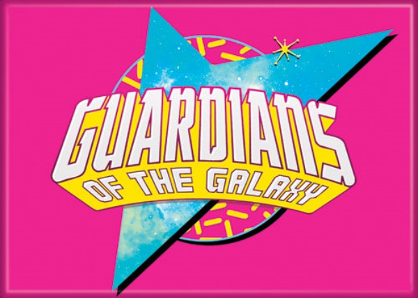 Guardians of the Galaxy Guardians Name Logo On Pink Refrigerator Magnet UNUSED