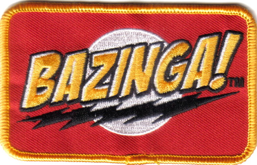 The Big Bang Theory TV Series Bazinga! Name Logo Embroidered Patch, NEW UNUSED picture