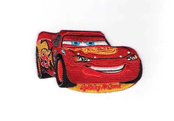 Walt Disney's Cars Movie Lightning McQueen Figure Embroidered Patch, NEW UNUSED