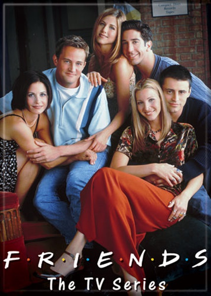 Friends TV Series Cast Against Brick Wall Photo Image Refrigerator Magnet UNUSED picture