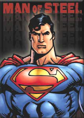 DC Comics Superman Man of Steel Chest Figure Refrigerator Magnet NEW UNUSED