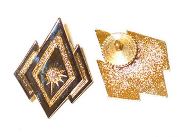 New Battlestar Galactica Warrant Officer Collar Pips Pins Deluxe Set of 2 UNUSED