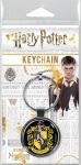 Harry Potter House of Hufflepuff Crest Logo Colored Round Metal Key Chain NEW