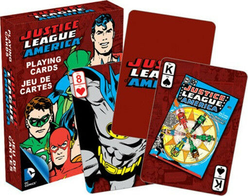 DC Comics Justice League of America Retro Comic Art Poker Playing Cards, SEALED