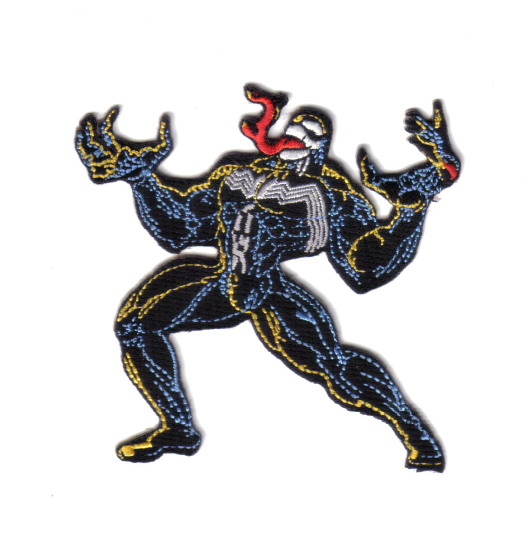 The Amazing Spider-Man Venom Villain Figure Die Cut Embroidered Patch NEW UNUSED picture