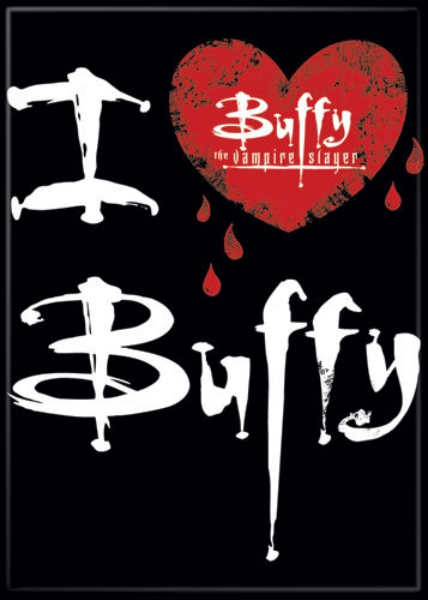 Buffy The Vampire Slayer I Heart Buffy Logo Refrigerator Magnet NEW UNUSED picture