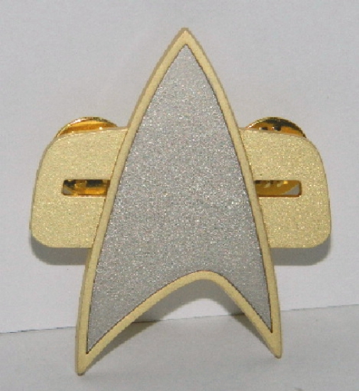 Star Trek Voyager Communicator Matte Finish Satin Metal Pin Style 2 NEW UNUSED picture