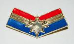 Marvel Comics Captain Marvel V Star Logo Colored Metal Enamel Pin NEW UNUSED