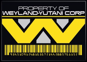 Alien Original Movie Property of Weyland-Yutanti Corp Refrigerator Magnet UNUSED