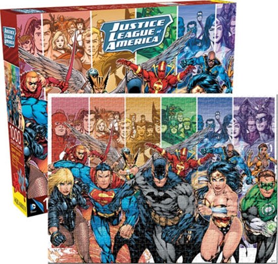 DC Comics Justice League of America Cast 1000 Piece Jigsaw Puzzle NEW SEALED picture