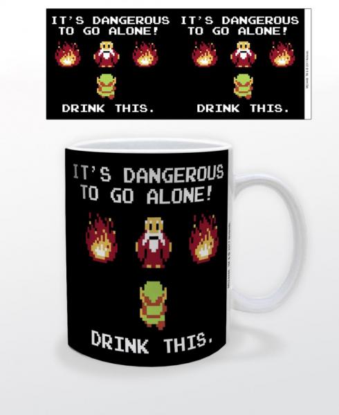 Nintendo Legend of Zelda It's Dangerous Drink This 11 oz Ceramic Mug NEW UNUSED