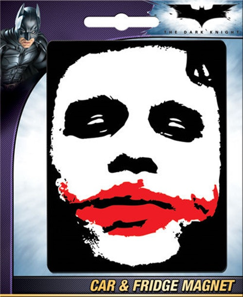 DC Comics Batman Heath Ledger Joker Head Photo Image Car Magnet, NEW UNUSED picture