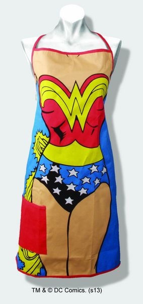 DC Comics Wonder Woman Comic Art Full Figure Adult Polyester Apron, NEW UNUSED