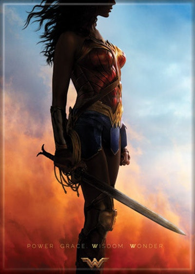 Wonder Woman Movie Standing with Sword Photo Image Refrigerator Magnet UNUSED