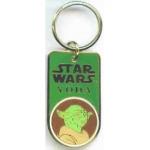 Classic Star Wars Yoda Portrait Enamel Keychain NEW UNUSED