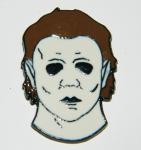 Halloween Movie Michael Myers Face Wearing Shatner Mask Metal Enamel Pin NEW