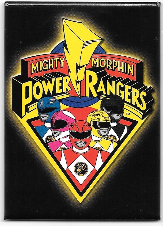 Mighty Morphin Power Rangers Group Logo Refrigerator Magnet NEW UNUSED