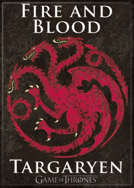 Game of Thrones House of Targaryen Logo Fire And Blood Refrigerator Magnet NEW