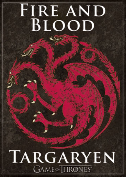 Game of Thrones House of Targaryen Logo Fire And Blood Refrigerator Magnet NEW picture