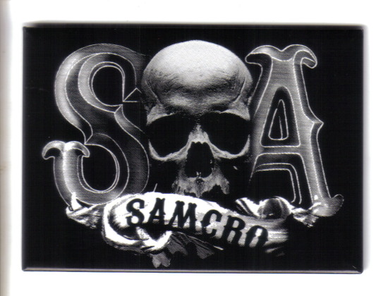 Sons of Anarchy TV Series S Skull A SAMCRO Logo Refrigerator Magnet, NEW UNUSED