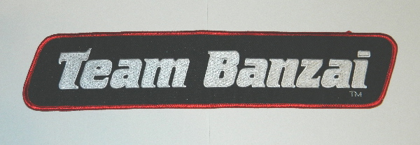 Buckaroo Banzai Team Banzai Name Logo Embroidered Jacket Patch, NEW UNUSED