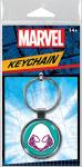 Marvel Comics Spider Gwen Mask Image Colored Round Metal Key Chain NEW UNUSED