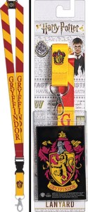 Harry Potter House Of Gryffindor Colors and Name Lanyard with Logo Badge Holder