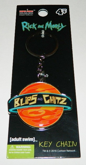 Rick and Morty Animated TV Series Blips & Chitz Colored Metal Key Ring KeyChain picture