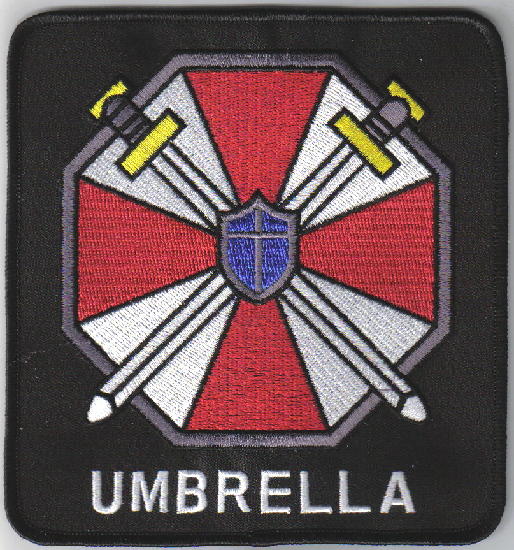 Resident Evil Umbrella Corporation Logo Large Jacket Patch, NEW UNUSED
