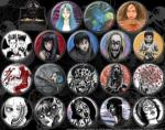 Junji Ito Horror Manga Art Button Assortment of 144 NEW UNUSED BOXED