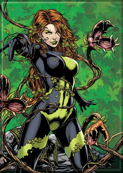 DC Comics Batman Poison Ivy On Green Comic Art Refrigerator Magnet, NEW UNUSED