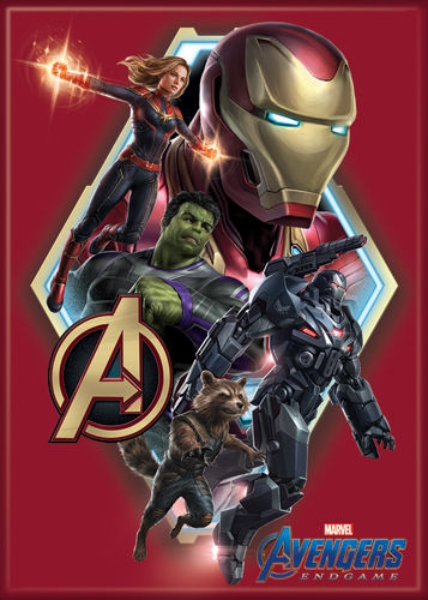 Avengers Endgame Movie Group On Red Photo Image Refrigerator Magnet NEW UNUSED picture