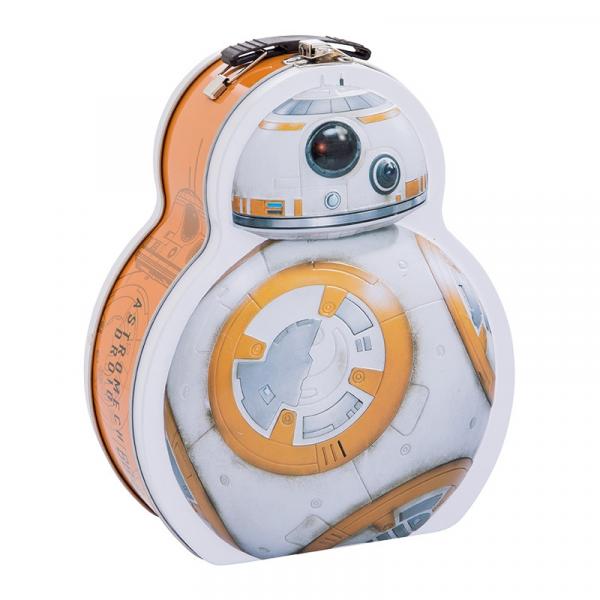 Star Wars The Force Awakens BB-8 Droid Figure Shaped Tin Tote Lunchbox UNUSED picture