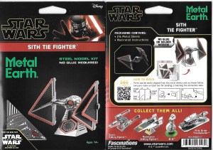 Star Wars Sith Tie Fighter Metal Earth 3D Laser Cut Steel Model Kit SEALED NEW