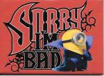 Minions Movie Sorry I'm Bad Minion Stuart as a Vampire Refrigerator Magnet NEW