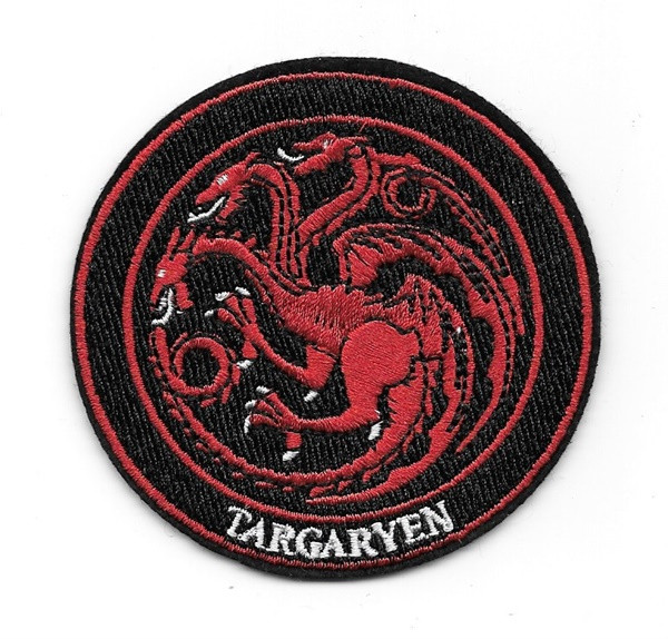 Game of Thrones House Targaryen Dragon Sigil Logo Embroidered Patch, NEW UNUSED