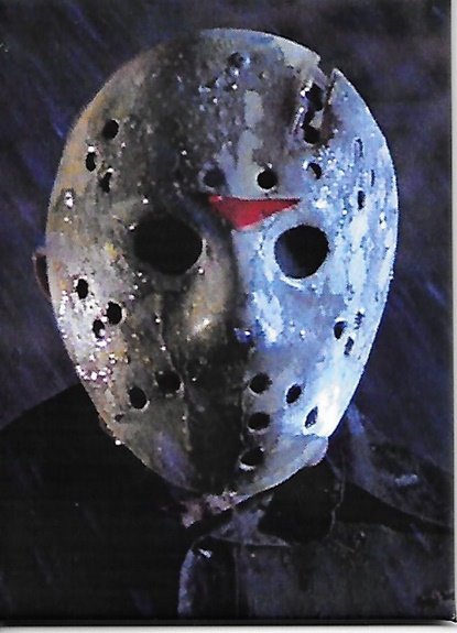 Friday the 13th Movie Hockey Mask Close-Up Refrigerator Magnet NEW UNUSED picture