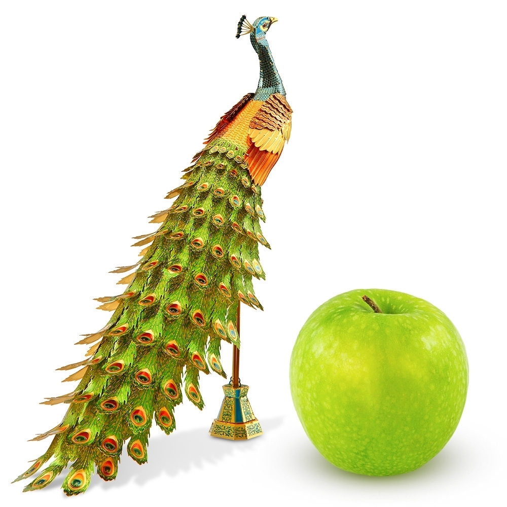 ICONX Male Peacock Metal Earth Laser Cut 3-D Colored Steel Model Kit NEW SEALED picture