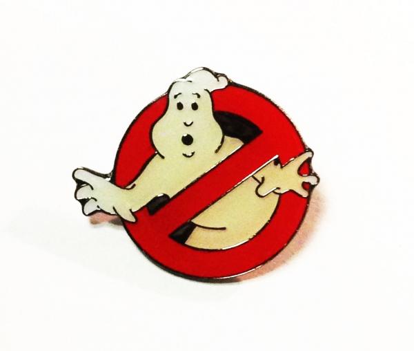 Ghostbusters Movie No Ghosts Logo Enamel Metal Pin, NEW UNUSED